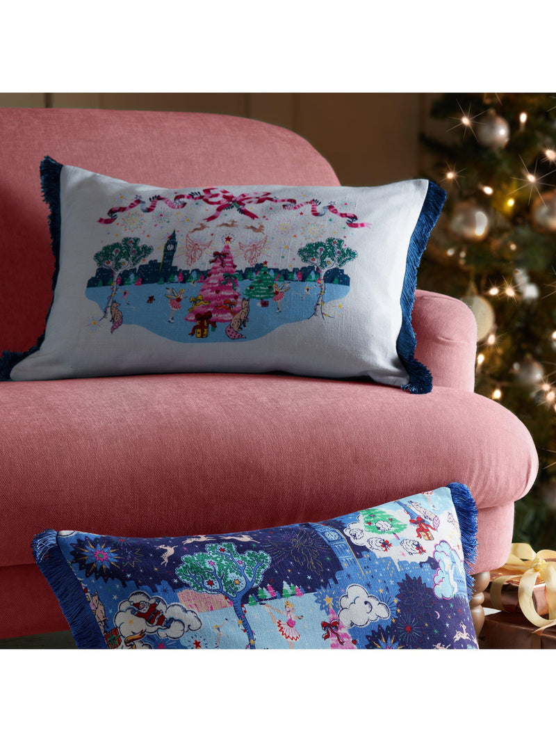 Cath Kidston teal scatter cushion 40x60cm (British brand)