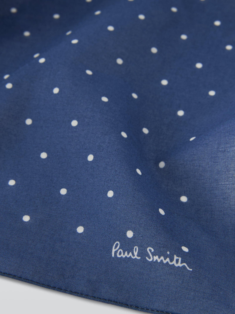 Paul Smith polka dot pocket square, imported from the UK
