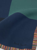 Paul Smith blue check silk pocket square - British product