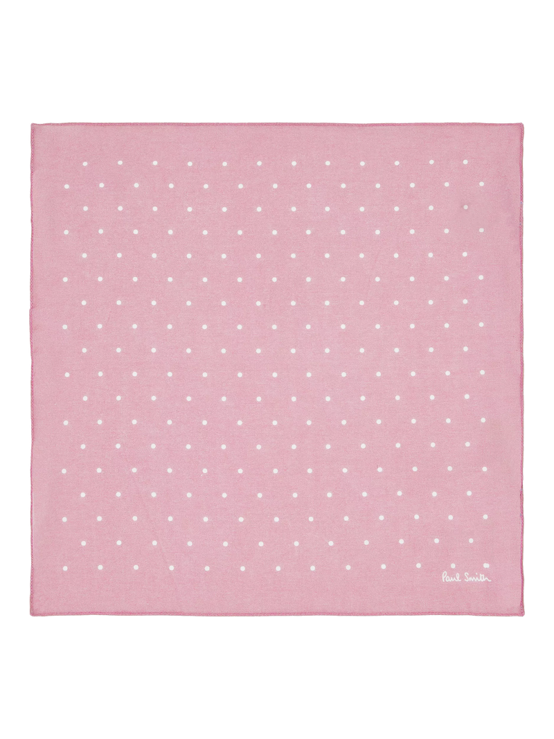PS Paul Smith Polka Dot Cotton Pocket Square, Pink