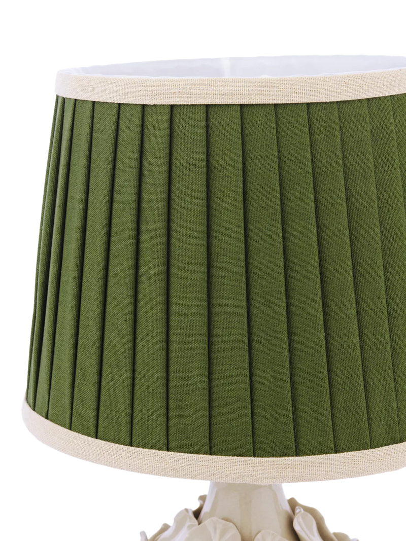 Joules Chatsworth small ceramic leaf table lamp natural cream, UK version