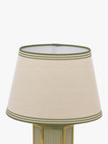 Joules Helmingham striped table lamp light green, imported from the UK