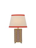 Joules Helmingham claw foot floral table lamp bright red - British product