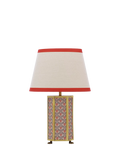 Joules Helmingham claw foot floral table lamp bright red - British product