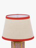 Joules Helmingham claw foot floral table lamp bright red - British product