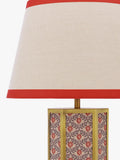 Joules Helmingham claw foot floral table lamp bright red - British product