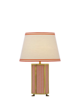 John Lewis Joules Helmingham Claw Foot Striped Table Lamp, Bright Red- Buy online at McGrocer