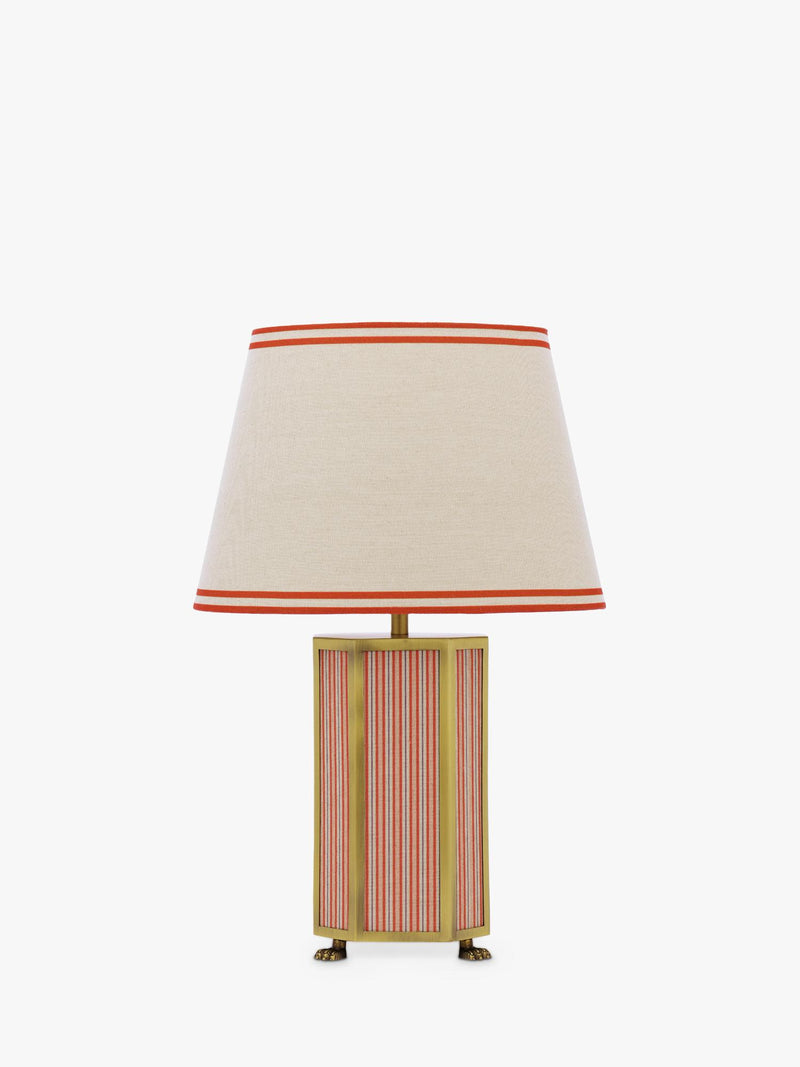 Joules Helmingham claw foot table lamp bright red, imported from the UK