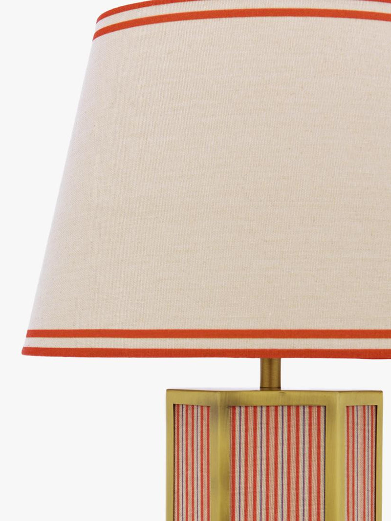Joules Helmingham claw foot table lamp bright red, imported from the UK