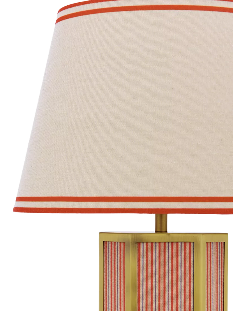 Joules Helmingham claw foot table lamp bright red, imported from the UK