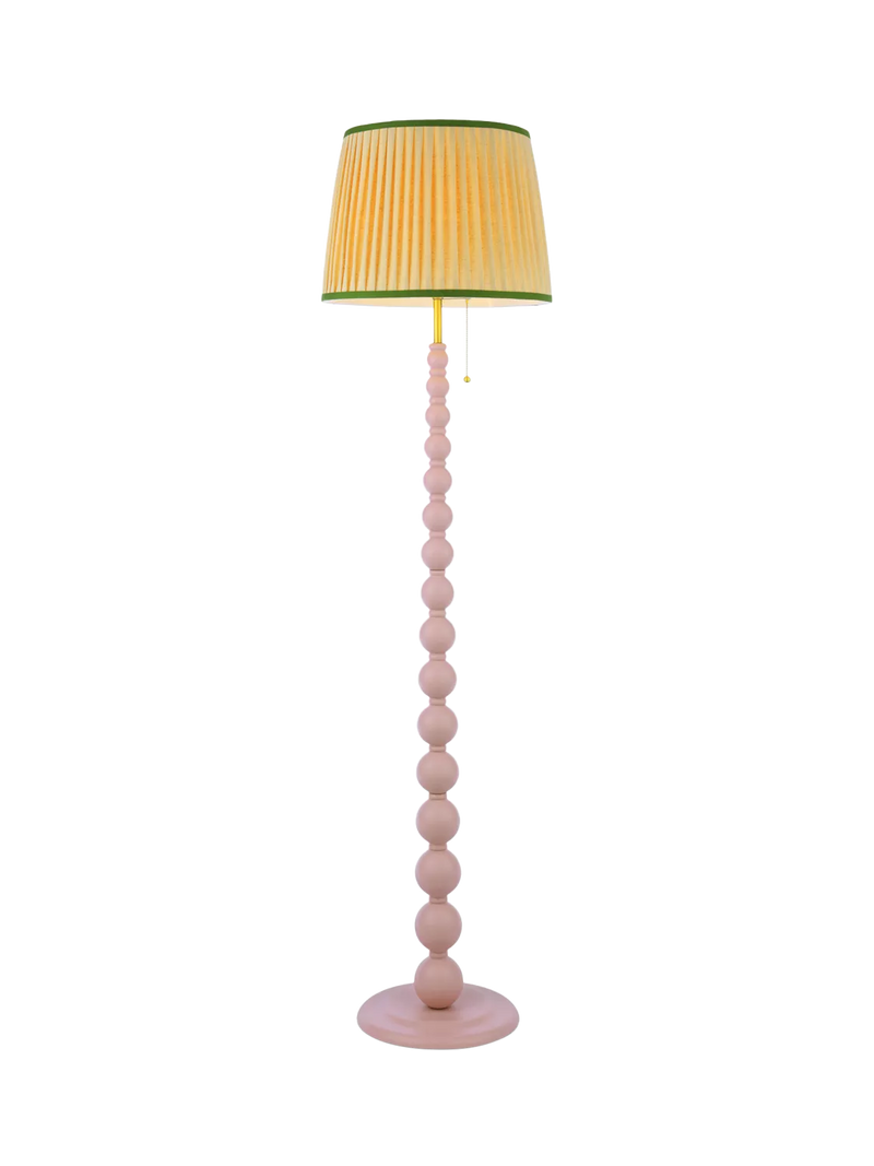 Joules Harewood floor lamp light pink pleated shade - British product