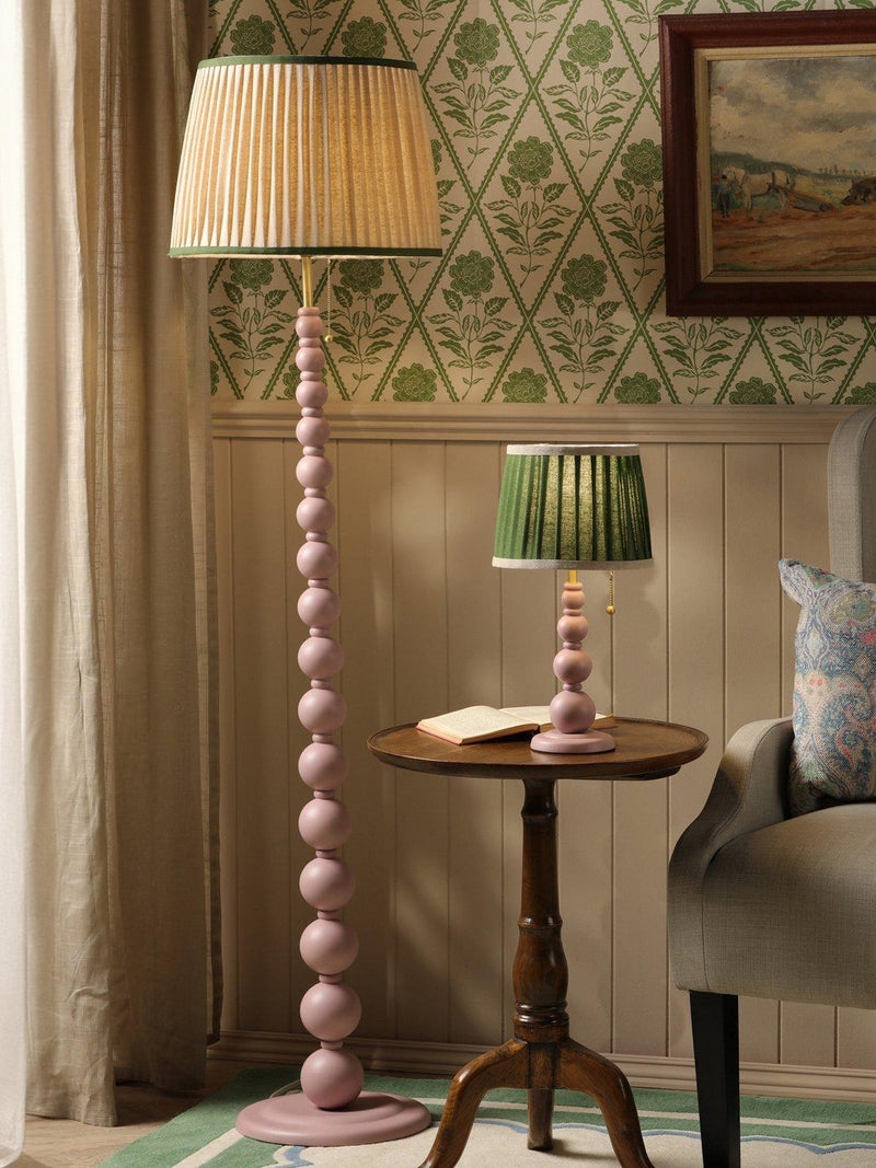 Joules Harewood floor lamp light pink pleated shade - British product