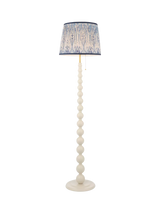 John Lewis Joules Harewood Pleated Shade Bobbin Floor Lamp, Natural Cream- Buy online at McGrocer