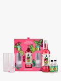 Fever-Tree raspberry mojito cocktail set with white rum miniatures and glasses - British product