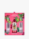 Fever-Tree raspberry mojito cocktail set with white rum miniatures and glasses - British product