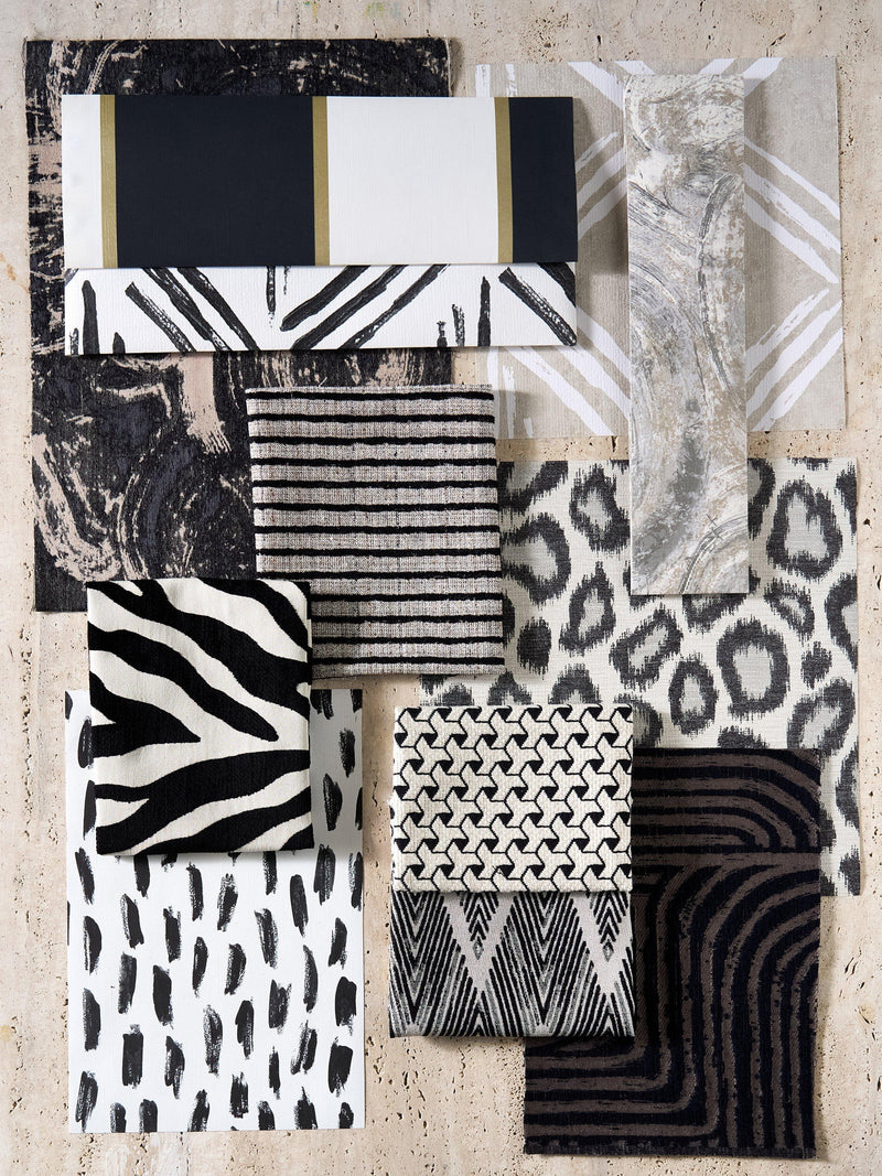Clarke & Clarke Zehraya furnishing fabric noir, UK version
