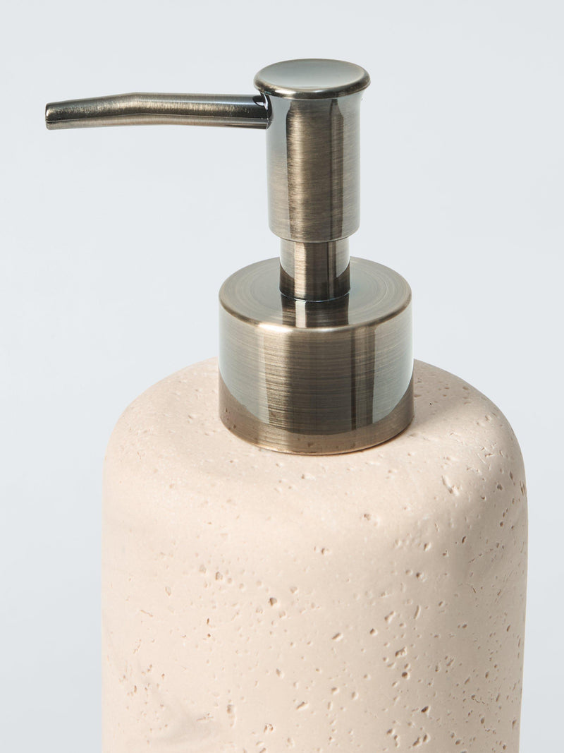 John Lewis stone effect soap dispenser natural 220ml, imported from the UK