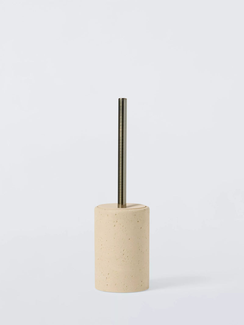 John Lewis stone effect toilet brush natural finish, UK version