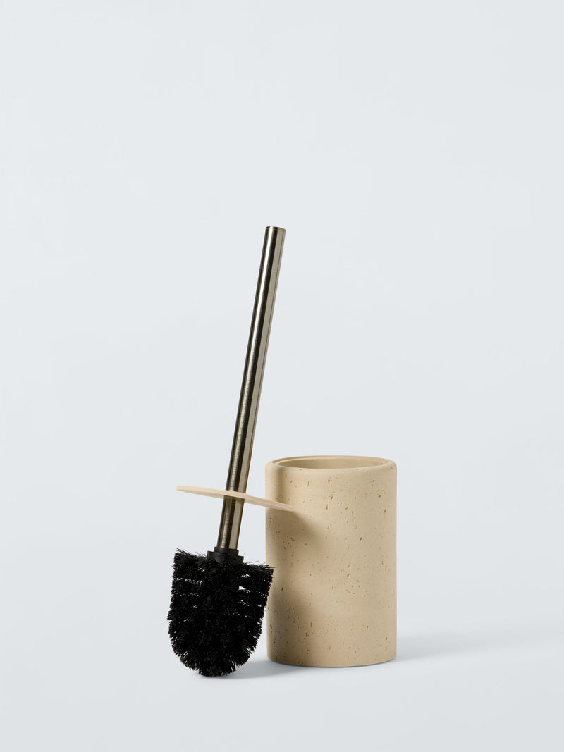 John Lewis stone effect toilet brush natural finish, UK version