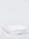 John Lewis Fleur gold rim fine china pasta bowl 22.6cm (British brand)