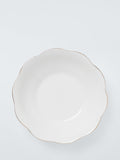 John Lewis Fleur gold rim fine china pasta bowl 22.6cm (British brand)