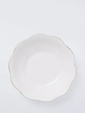 John Lewis Fleur gold rim fine china pasta bowl 22.6cm (British brand)