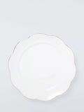 John Lewis fine china dinner plate gold rim 26.7cm, imported from the UK