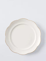 John Lewis John Lewis Fleur Gold Rim Fine China Side Plate White 19.6cm- Buy online at McGrocer