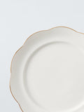 John Lewis Fleur fine china side plate 19.6cm gold rim, UK version