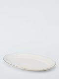 John Lewis Fleur fine china serving platter with gold rim 36.5cm (British brand)