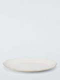 John Lewis Fleur fine china serving platter with gold rim 36.5cm (British brand)