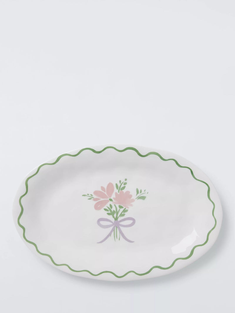 John Lewis Christmas foliage serving platter 31cm - British product