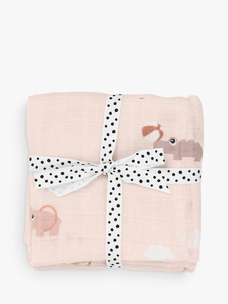 Done by Deer muslins Playground Pink pack of 2, UK version