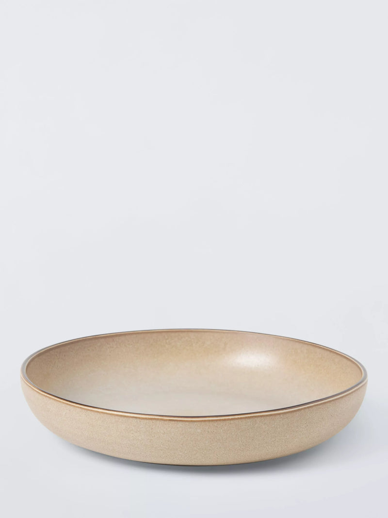 John Lewis farmhouse stoneware pasta bowl in sand 21cm, UK version