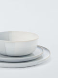 John Lewis stoneware dinnerware set 12-piece dipped glaze white/grey - British product