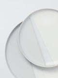 John Lewis stoneware dinnerware set 12-piece dipped glaze white/grey - British product