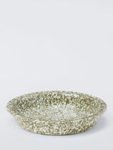 John Lewis John Lewis Farmhouse Round Speckle Glaze Stoneware Serve Dish, Green, 27.5cm- Buy online at McGrocer