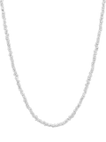 Dower & Hall Pebble Beaded Silver Necklace 25cm, UK version
