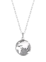 John Lewis Dower & Hall One World Talisman Silver Charm Necklace 28cm- Buy online at McGrocer