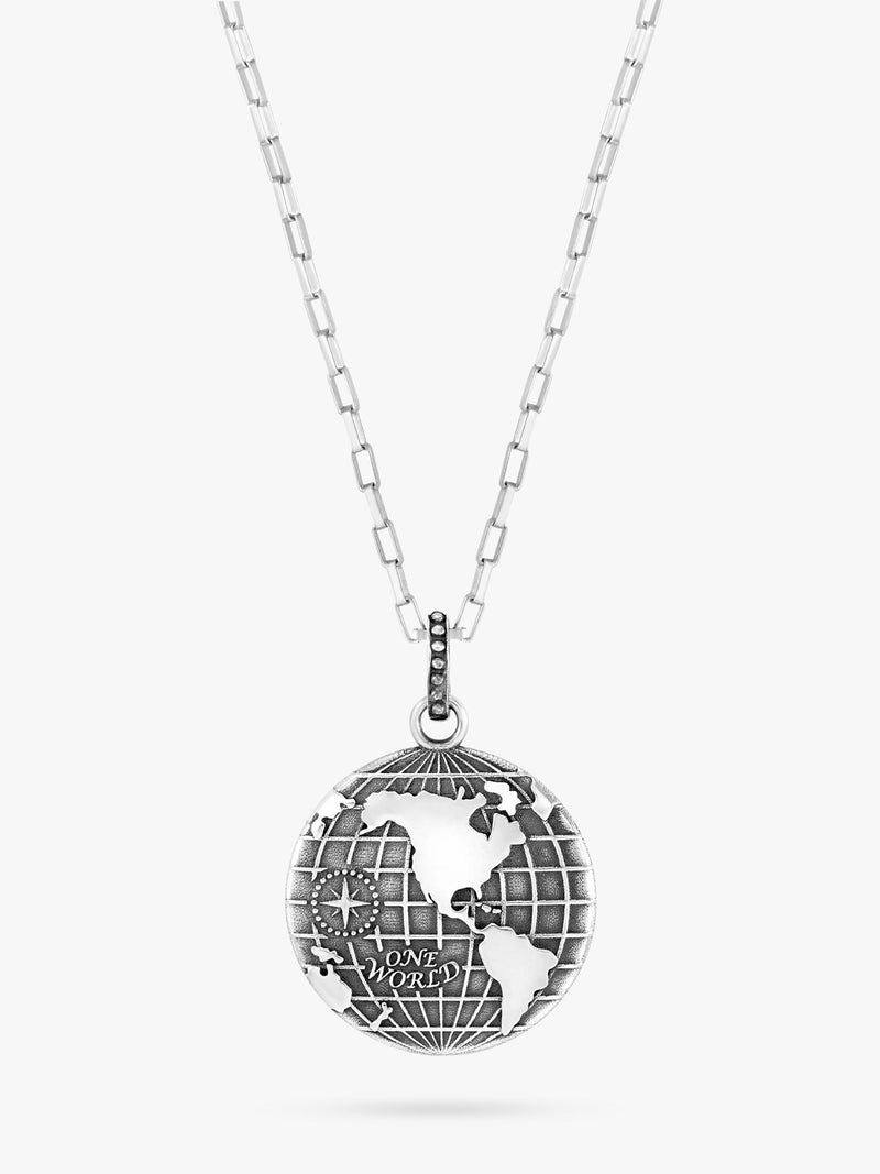 Dower & Hall One World talisman necklace 28cm, imported from the UK
