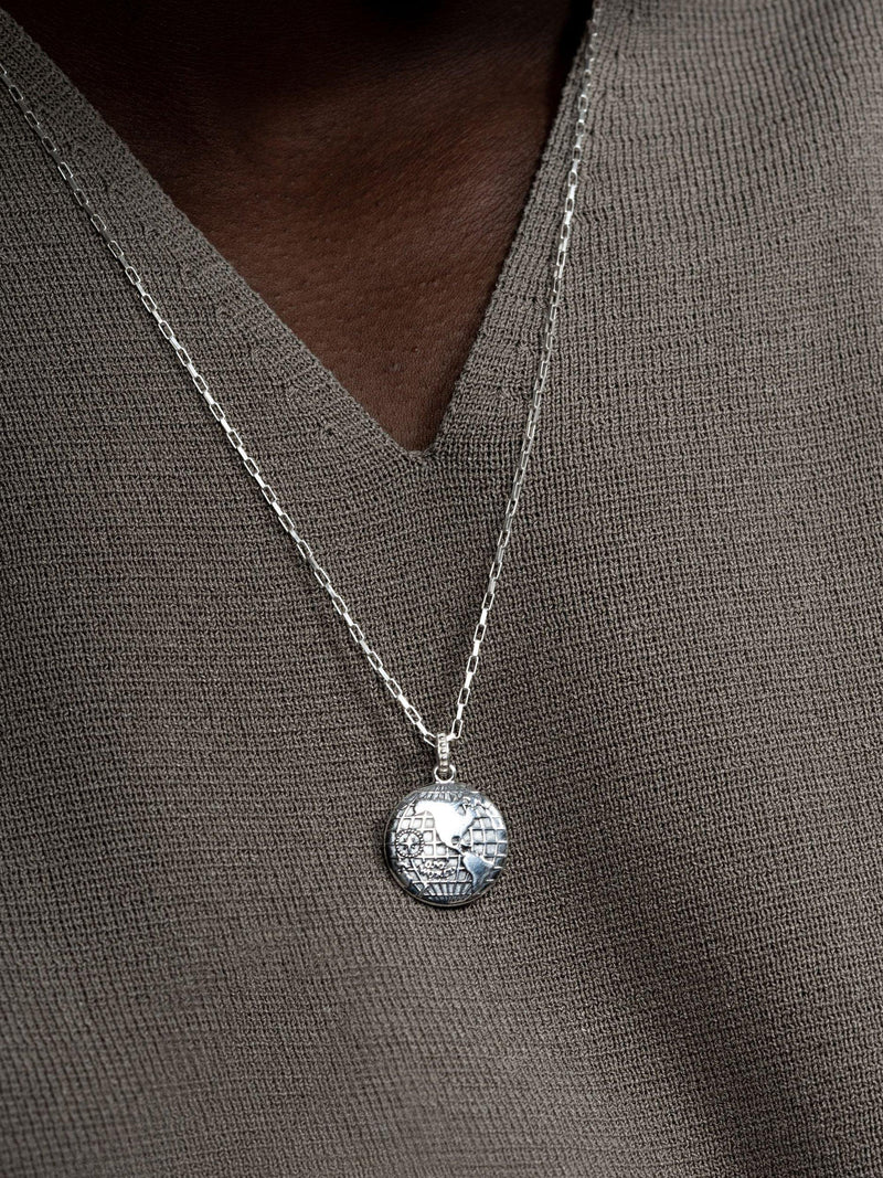 Dower & Hall One World talisman necklace 28cm, imported from the UK