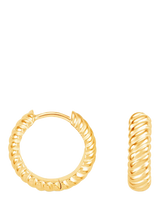 John Lewis Dower & Hall Medium Twist Hoop Earrings Gold- Buy online at McGrocer