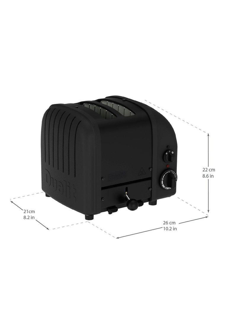 Dualit toaster Stealth Black 2 slice, imported from the UK