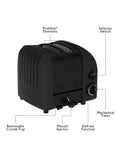 Dualit toaster Stealth Black 2 slice, imported from the UK