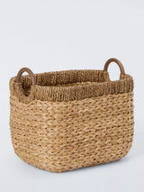 John Lewis John Lewis Bulrush Storage Basket with Handles Natural Small- Buy online at McGrocer