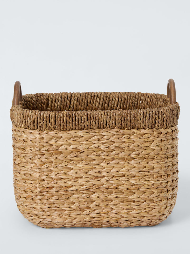 John Lewis natural bulrush storage basket with handles small, imported from the UK