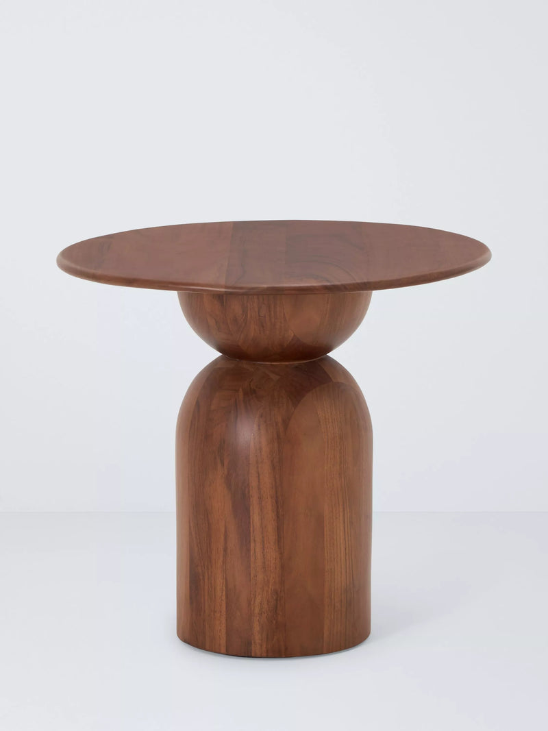 John Lewis Adina round side table walnut, imported from the UK
