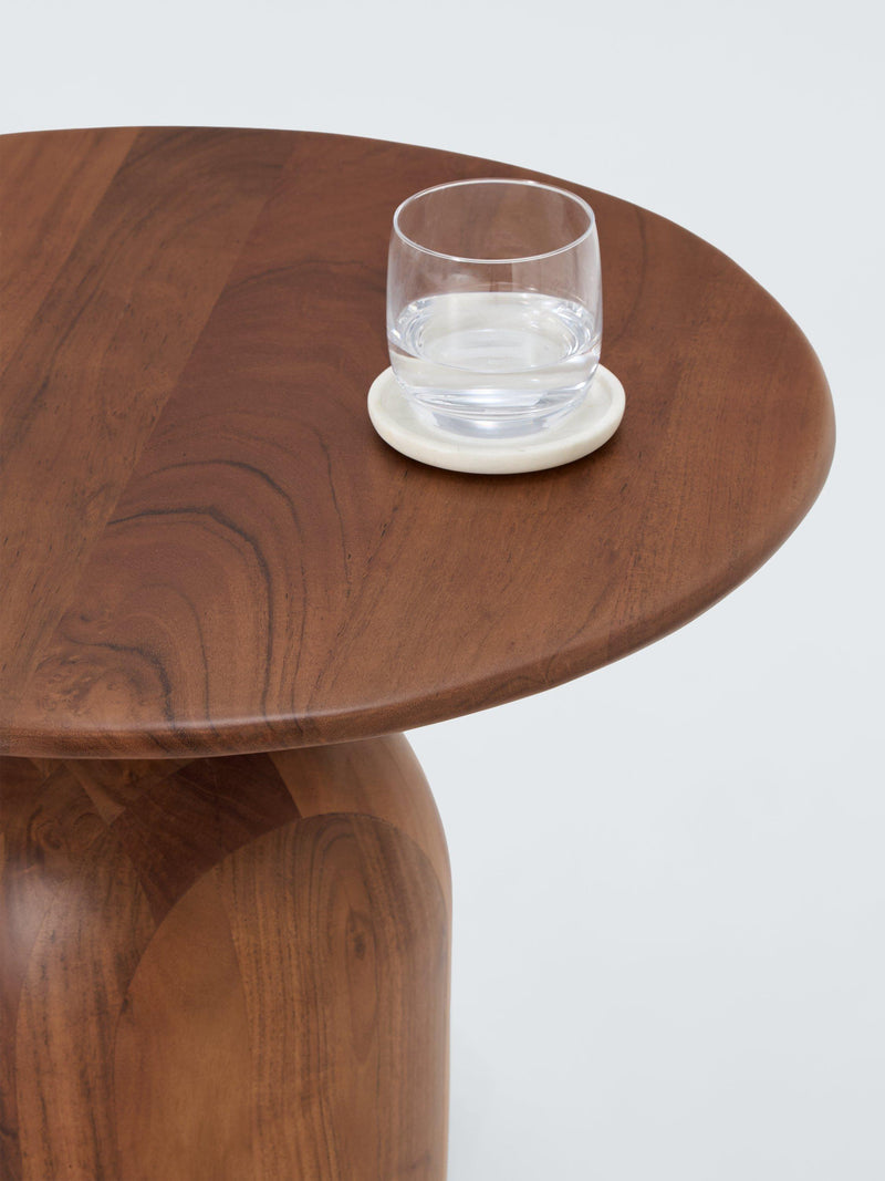 John Lewis Adina round side table walnut, imported from the UK