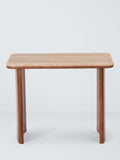 John Lewis Adina travertine nest of 2 tables walnut (British brand)