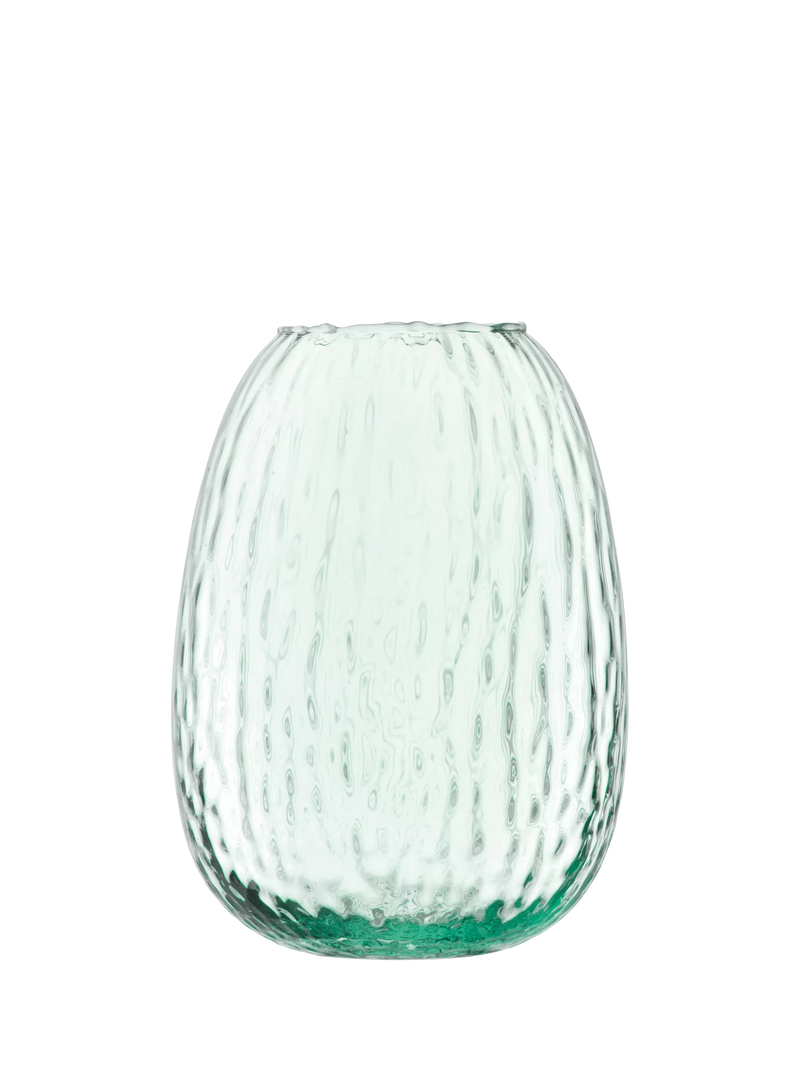 LSA International recycled glass vase 19cm clear - British product